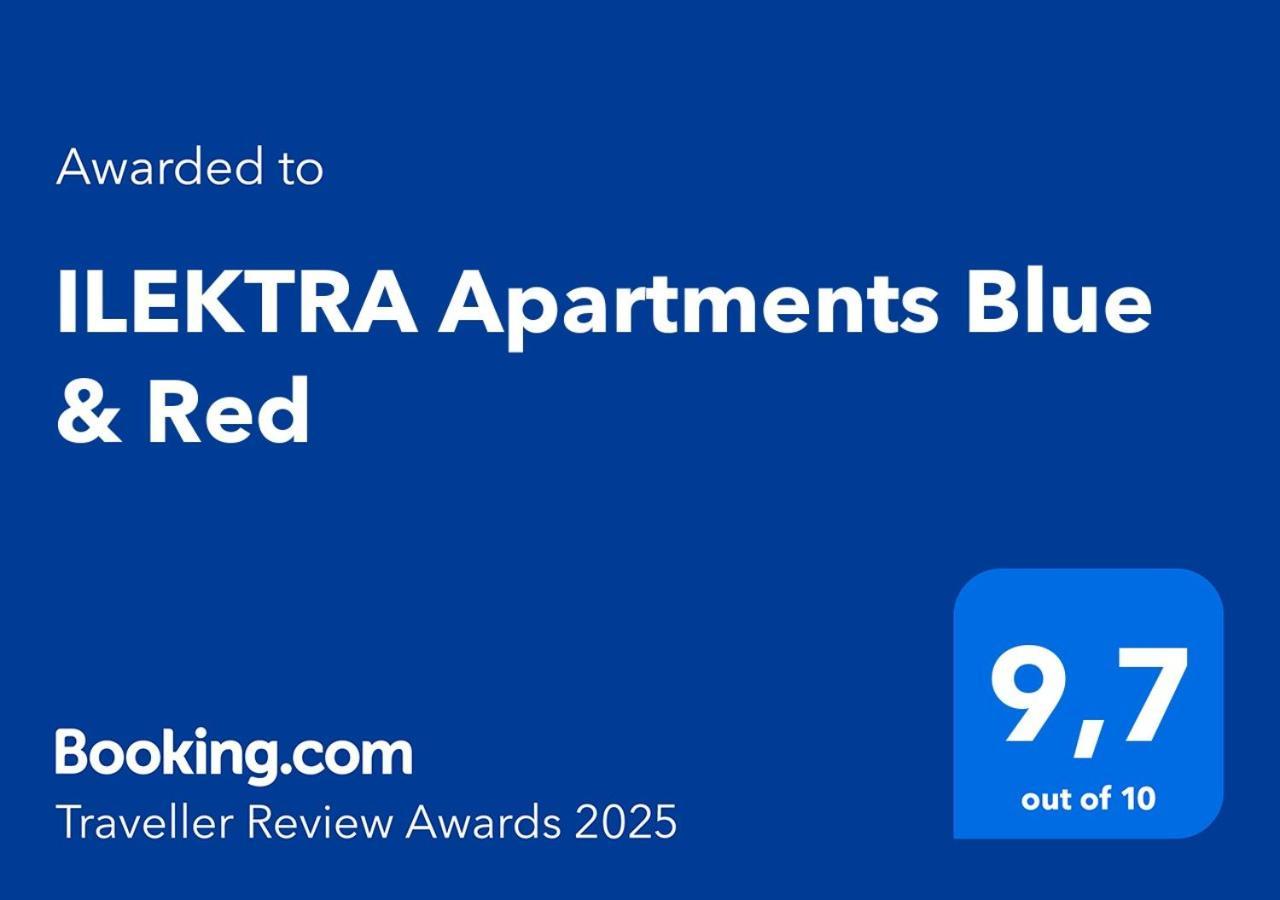 Ilektra Apartments Blue & Red Plataria Buitenkant foto